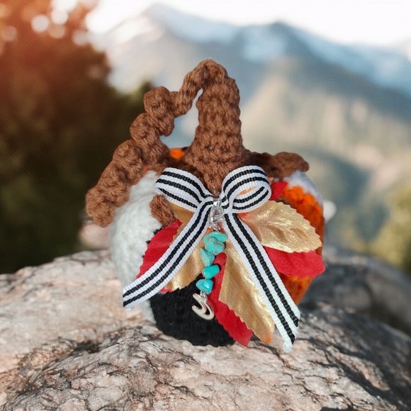 Handmade Crochet Decorative Halloween Pumpkin Decor - Set of 3 - Picture 4 of 10